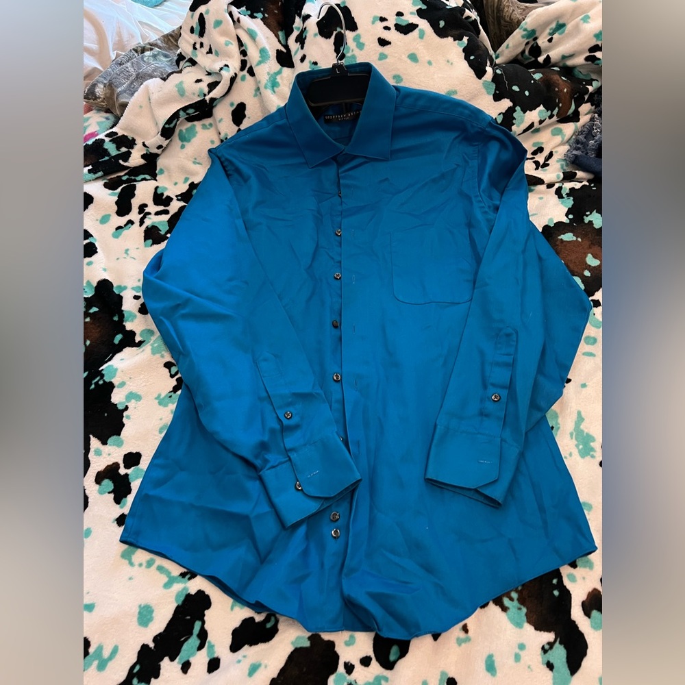 Men's Blue Dress Shirt